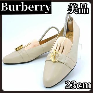 【美品】Burberry　バーバリー　ベージュ　パンプス　23cm