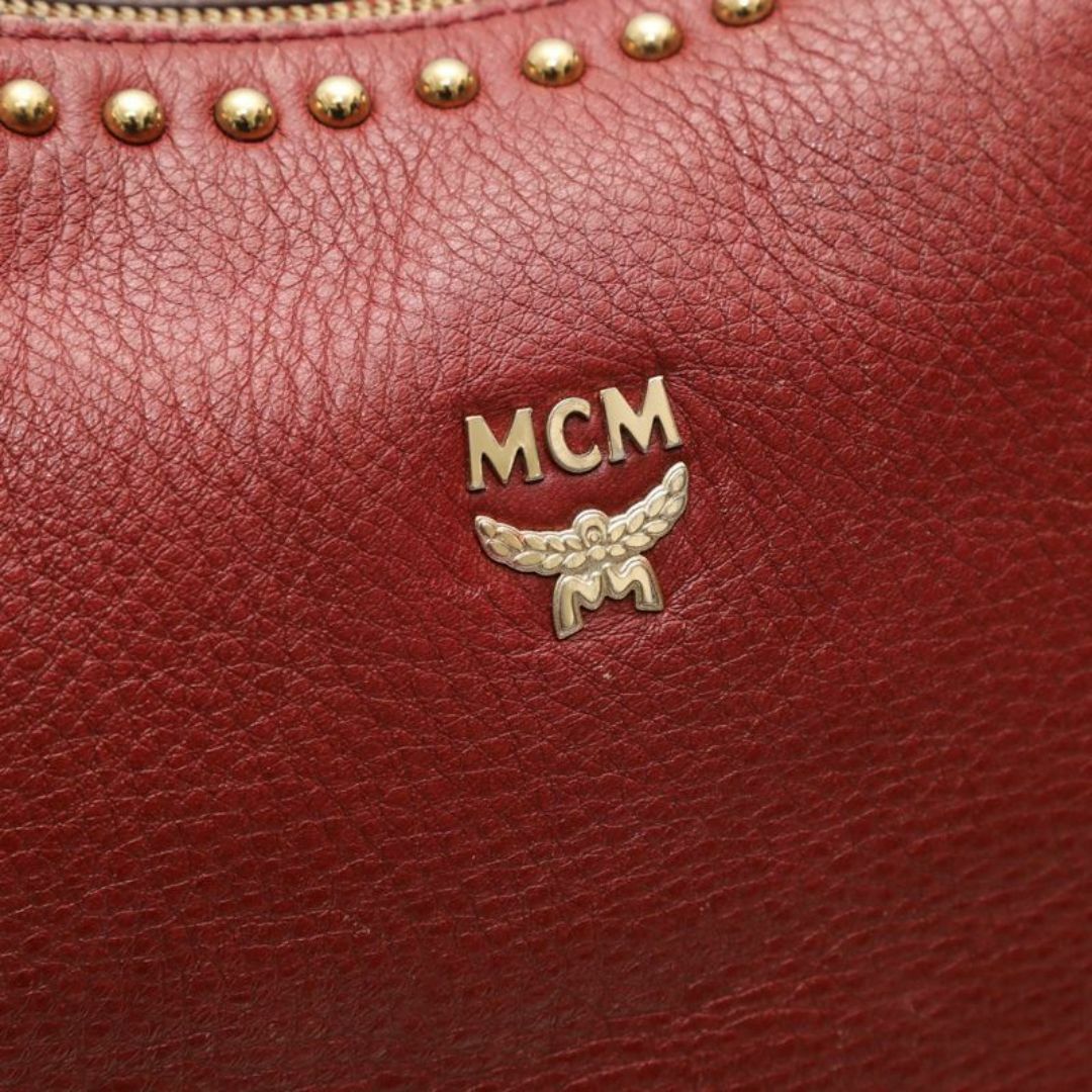 MCM(エムシーエム)のエムシーエム ヴィセトス ハンドバッグ ワンショルダーバッグ レザー レッド レディースのバッグ(ハンドバッグ)の商品写真