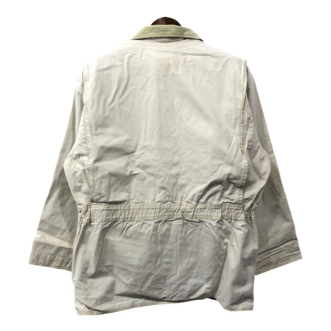 WOOLRICH(ウールリッチ)の90年代 WOOLRICH ウールリッチ コットン ハンティングジャケット アイボリー (レディース L) 中古 古着 Q6640 メンズのジャケット/アウター(その他)の商品写真