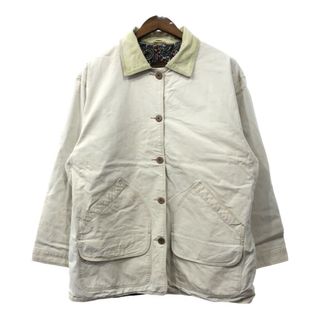 WOOLRICH - 90年代 WOOLRICH ウールリッチ コットン ハンティングジャケット アイボリー (レディース L) 中古 古着 Q6640