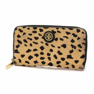 トリーバーチ(Tory Burch)のトリーバーチ 長財布 ロングウォレット アニマル 動物 ハラコ レザー 本革 茶(財布)