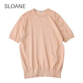 スローン(SLOANE)のSLOANE 14G天竺 コットン 半袖クルーネック(ニット/セーター)