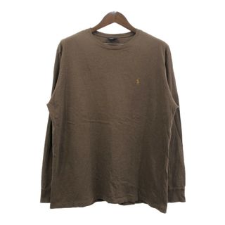 ポロラルフローレン(POLO RALPH LAUREN)のPolo by Ralph Lauren ポロ ラルフローレン 長袖Ｔシャツ ワンポイント ブラウン (メンズ L) 中古 古着 Q6643(Tシャツ/カットソー(七分/長袖))