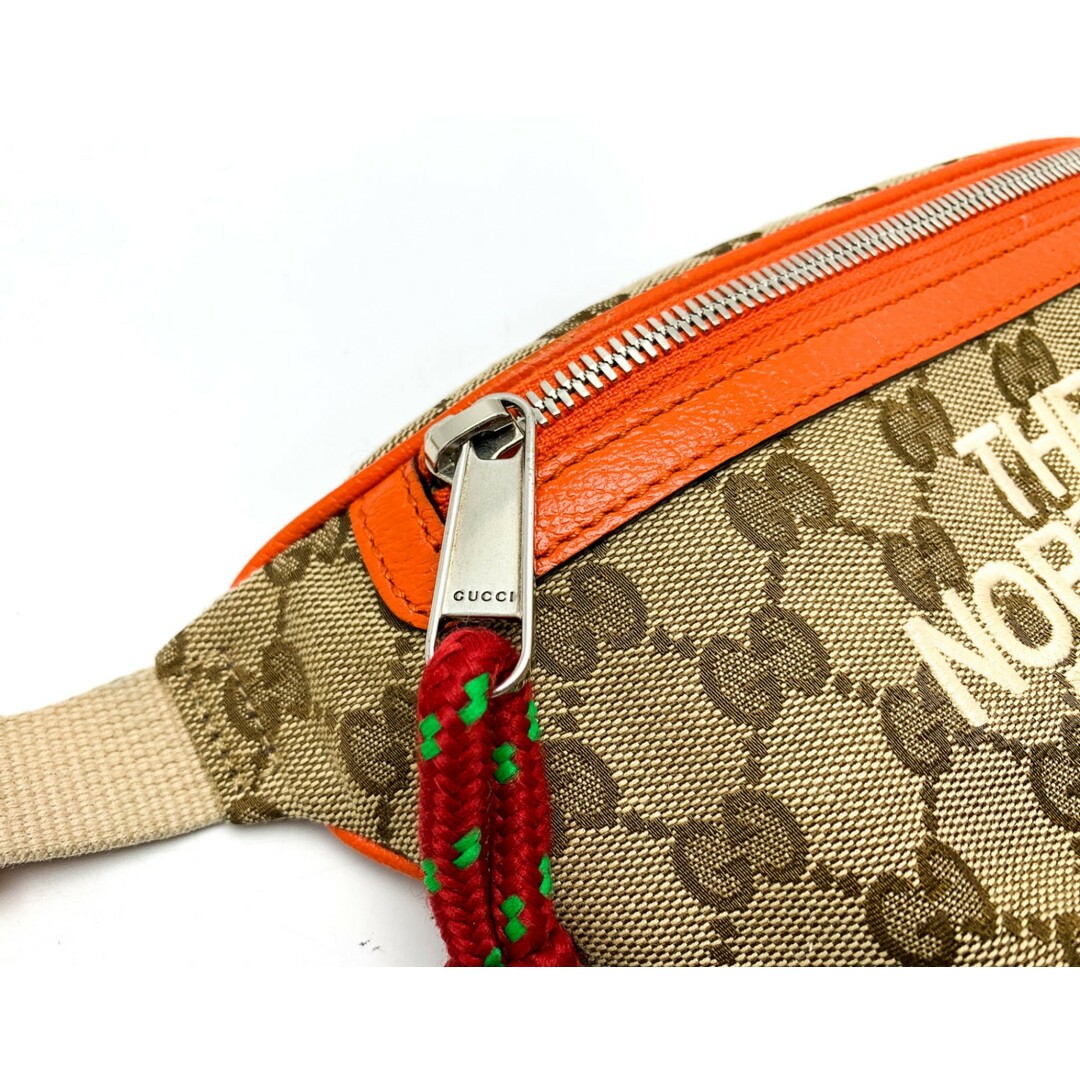 Gucci(グッチ)のGUCCI×THE NORTH FACE グッチ×ザ ノースフェイス オレンジ コラボ GGキャンバス ボディバッグ 650299 バック 鞄 カバン ブランド レディースのバッグ(ショルダーバッグ)の商品写真