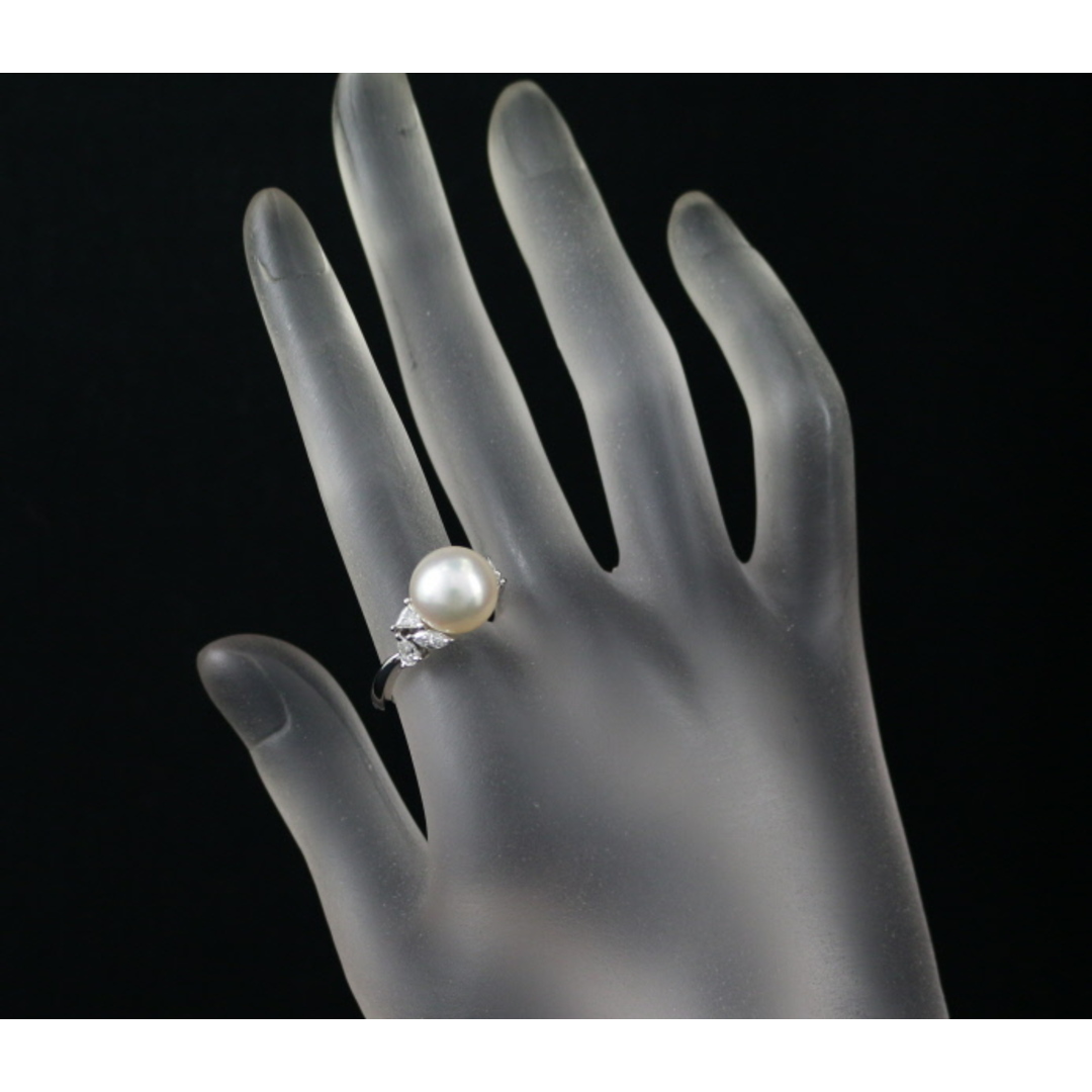 MIKIMOTO(ミキモト)のミキモト リング パール アコヤ真珠 10.5mm ダイヤ 0.54ct  14号 Pt950 ソーティング レディースのアクセサリー(リング(指輪))の商品写真