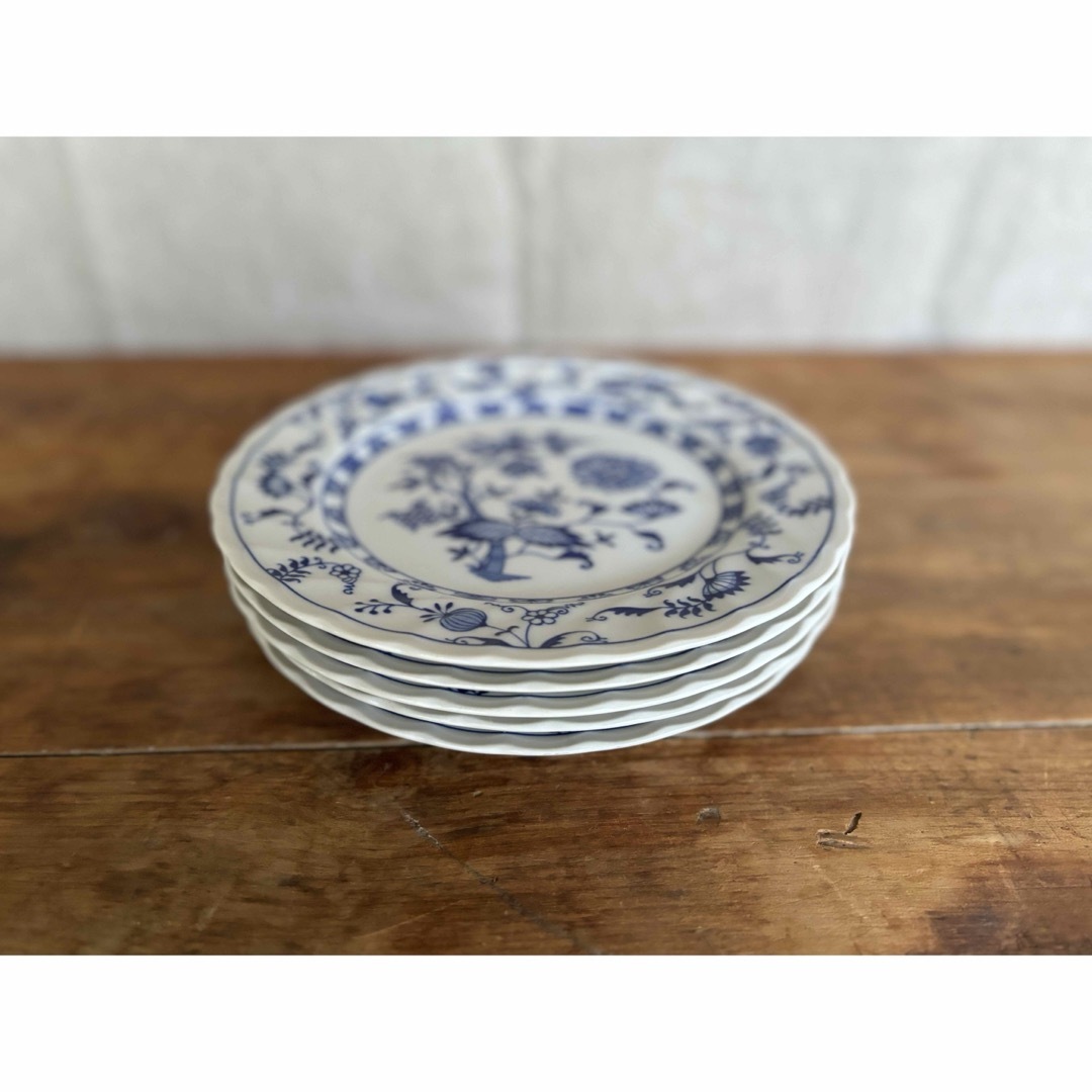 Blue Danube 21cm 5枚セット　ブルーオニオン ディナー皿　平皿 インテリア/住まい/日用品のキッチン/食器(食器)の商品写真