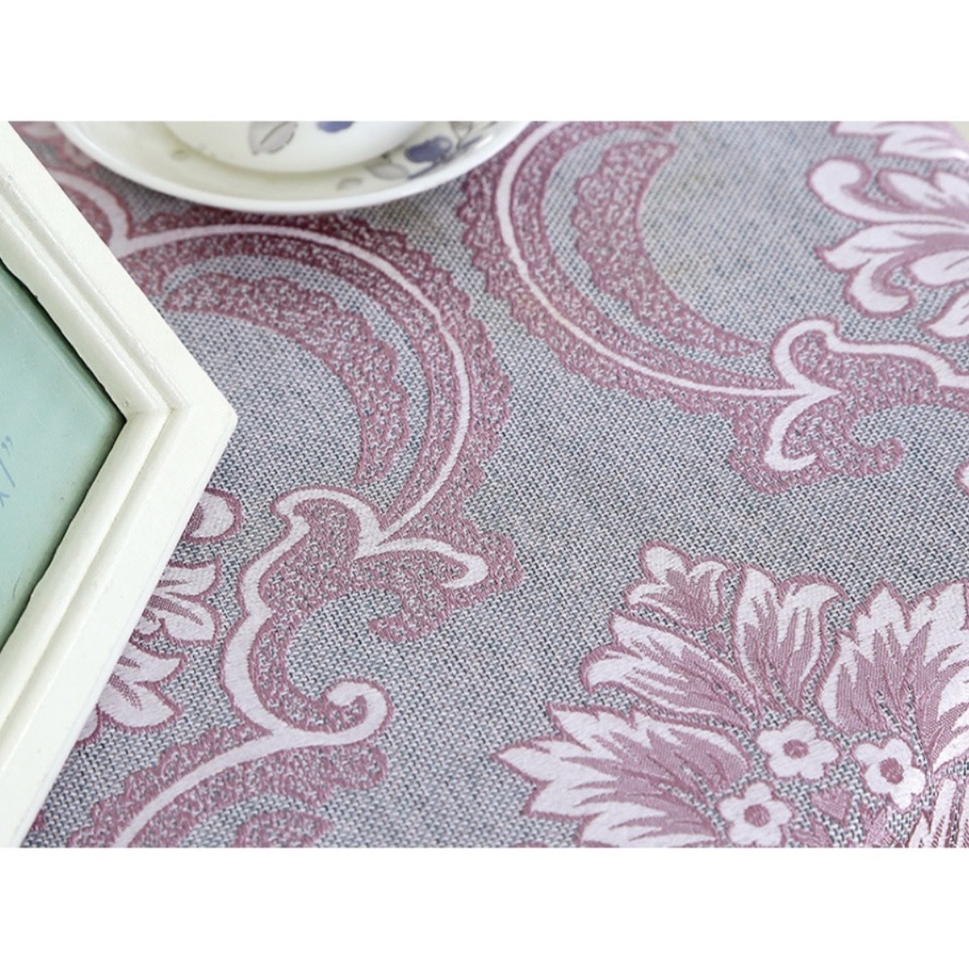 テーブルクロス レース 花柄 上品 おしゃれ 紫色 ジャカード布 55×55cm インテリア/住まい/日用品のキッチン/食器(テーブル用品)の商品写真