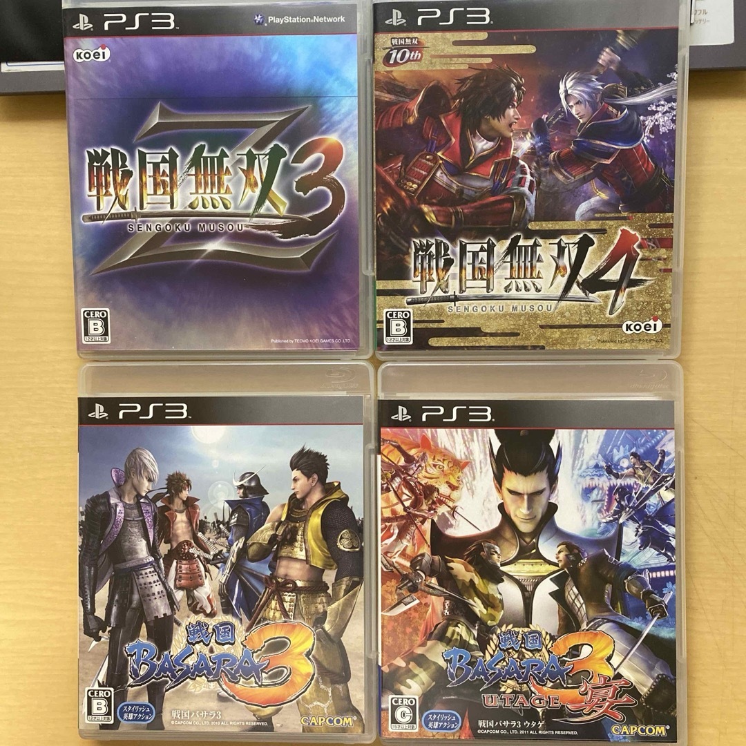 PlayStation3(プレイステーション3)の戦国無双3Z　戦国無双4　戦国BASARA3　戦国BASARA3宴　PS3 エンタメ/ホビーのゲームソフト/ゲーム機本体(家庭用ゲームソフト)の商品写真