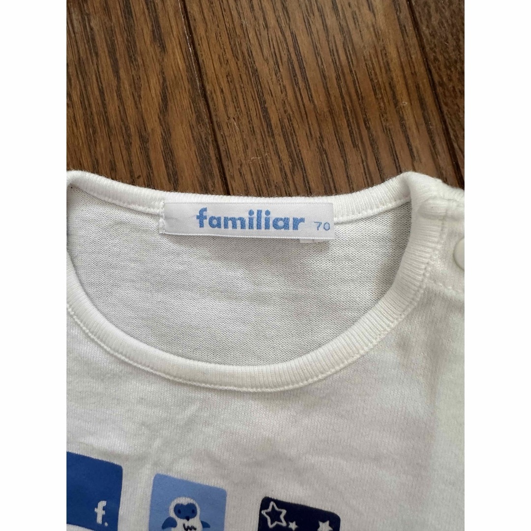 familiar(ファミリア)の【ファミリア】Tシャツ　白70 キッズ/ベビー/マタニティのベビー服(~85cm)(Ｔシャツ)の商品写真