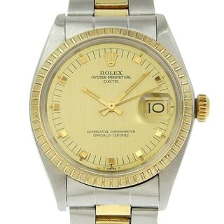 ロレックス(ROLEX)の【ROLEX】ロレックス オイスターパーペチュアル デイト cal.1570 1505 ゴールド＆スチール 自動巻き メンズ ゴールド文字盤 腕時計(腕時計(アナログ))