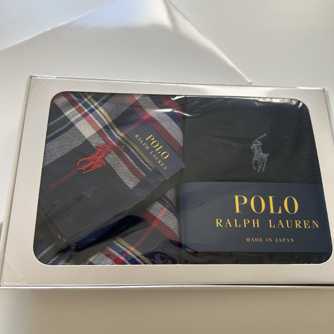 POLO RALPH LAUREN(ポロラルフローレン)の【新品箱付き】ポロ ラルフローレン ソックス & ハンカチ メンズのレッグウェア(ソックス)の商品写真