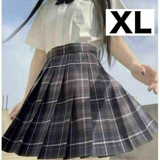 【XL】制服 女子高生　高校　スカート　リボン付き　コスプレ　高校制服3点