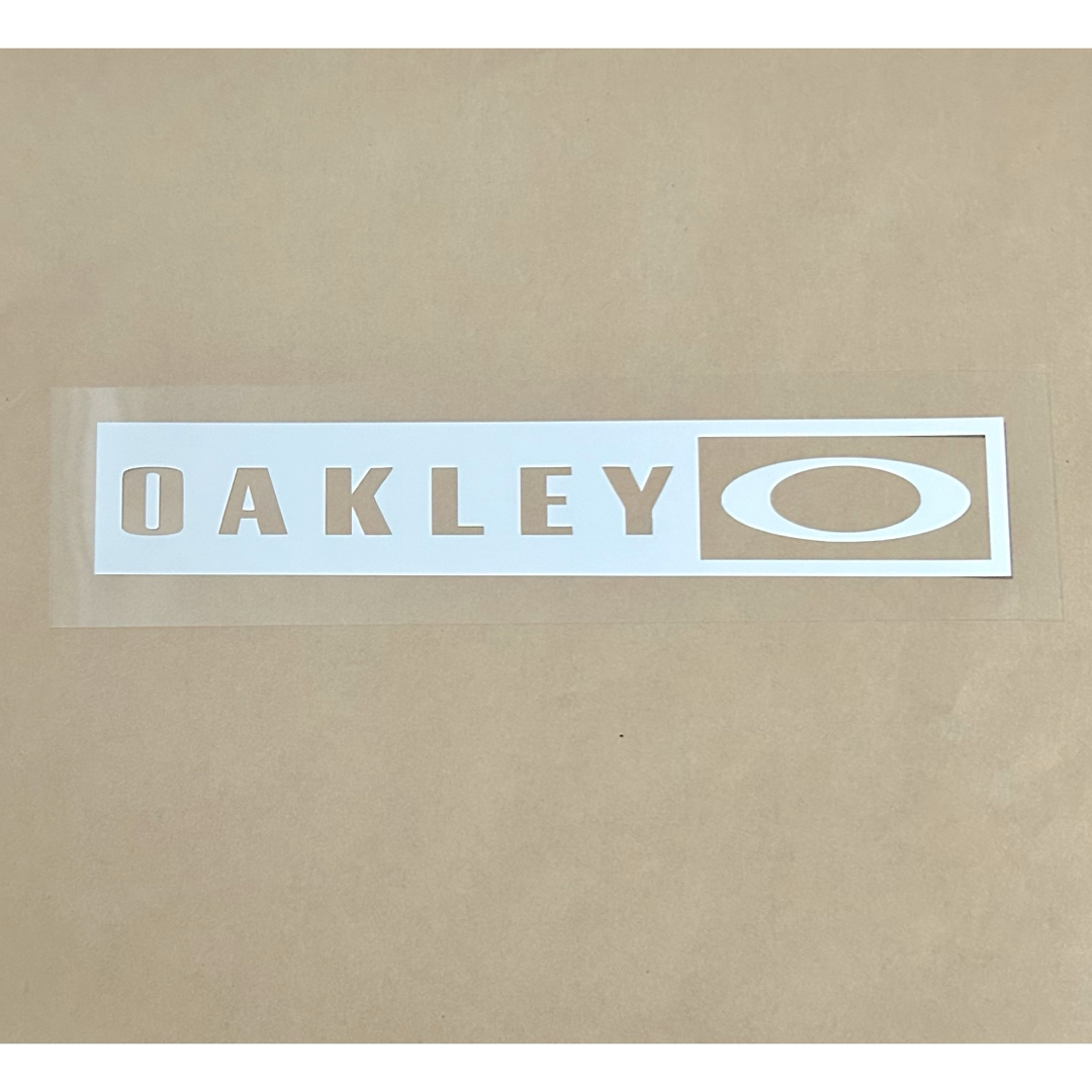 Oakley(オークリー)の[15㎝]OAKLEY オークリー カッティングステッカー◆白グロス◆ スポーツ/アウトドアのスポーツ/アウトドア その他(サーフィン)の商品写真