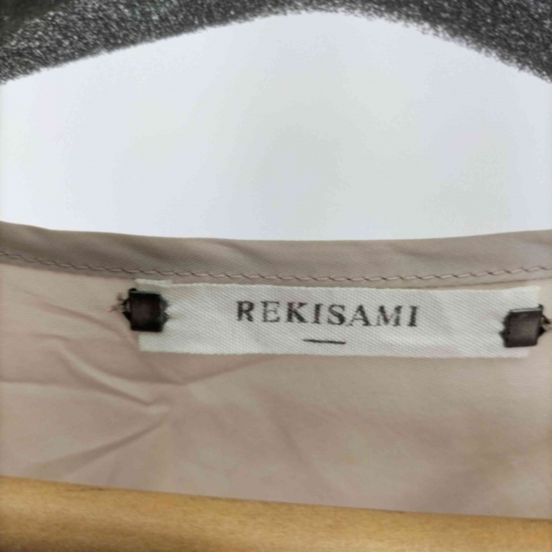 REKISAMI(レキサミ) レースワンピース 膝丈 フレア 半袖 Vネック レディースのワンピース(その他)の商品写真