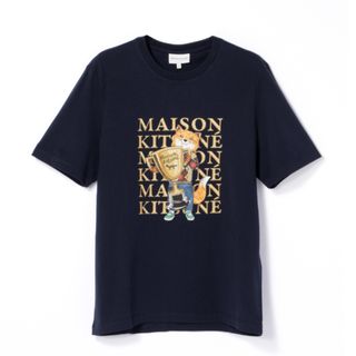 MAISON KITSUNE' - メゾンキツネ/MAISON KITSUNE シャツ アパレル メンズ FOX CHAMPION REGULAR TEE-SHIRT Tシャツ NAVY LM00123KJ0008-0001-P480 _0410ff