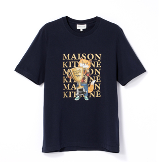 メゾンキツネ(MAISON KITSUNE')のメゾンキツネ/MAISON KITSUNE シャツ アパレル メンズ FOX CHAMPION REGULAR TEE-SHIRT Tシャツ NAVY LM00123KJ0008-0001-P480 _0410ff(Tシャツ/カットソー(半袖/袖なし))