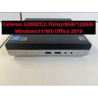 ヒューレットパッカード(HP)のProDesk 400 G3 Celeron/8G/128G/Win11/OF①(デスクトップ型PC)