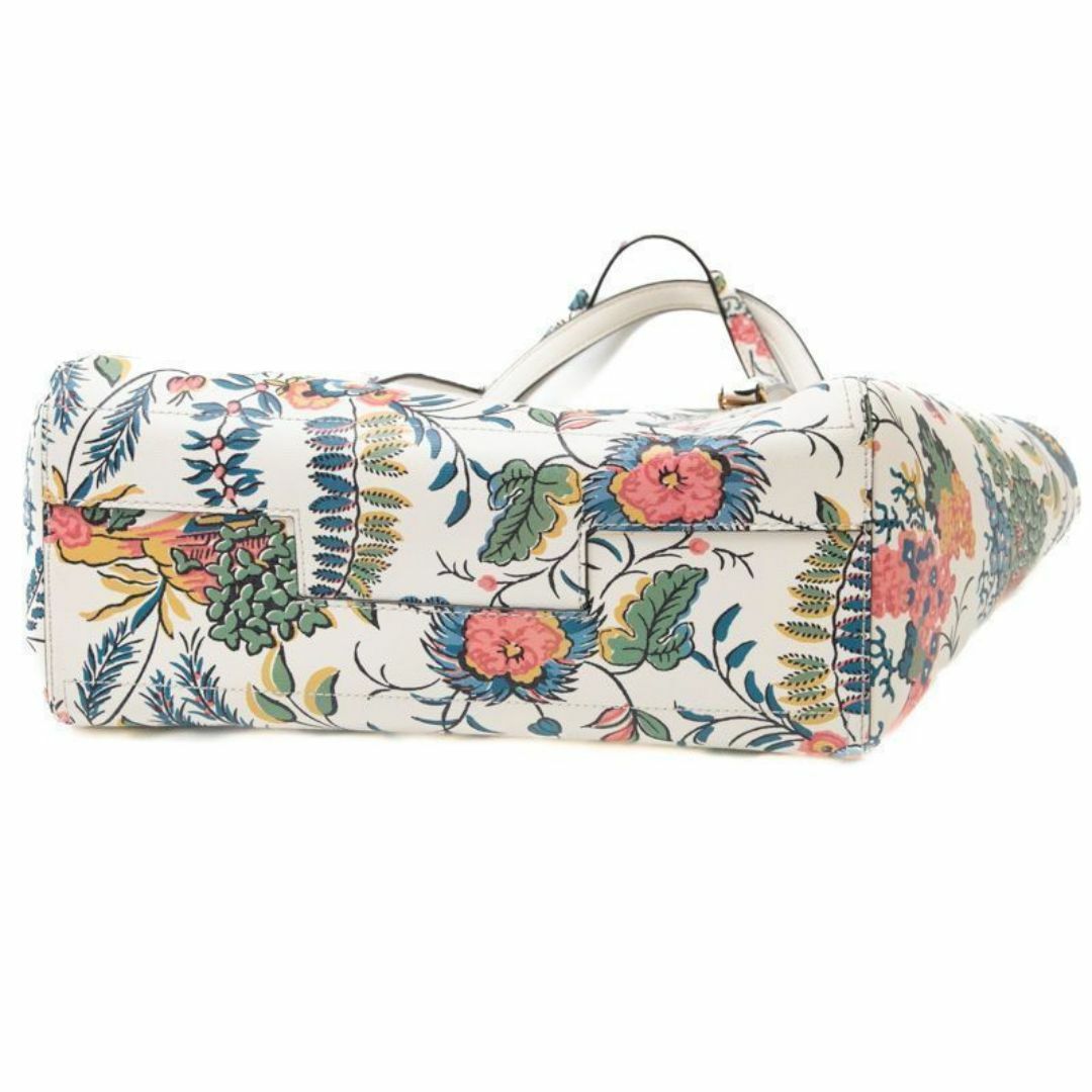Tory Burch(トリーバーチ)のトリーバーチ ワンショルダーバッグ ハンドバッグ 花 フラワー レザー ホワイト レディースのバッグ(ショルダーバッグ)の商品写真