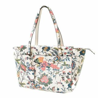 トリーバーチ(Tory Burch)のトリーバーチ ワンショルダーバッグ ハンドバッグ 花 フラワー レザー ホワイト(ショルダーバッグ)