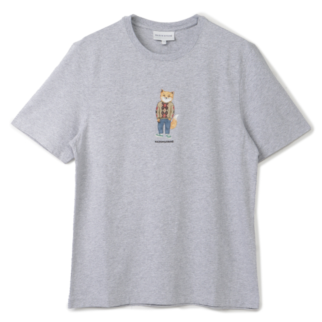 MAISON KITSUNE'(メゾンキツネ)のメゾンキツネ/MAISON KITSUNE シャツ アパレル メンズ DRESSED FOX REGULAR TEE SHIRT Tシャツ GREY MELANGE LM00111KJ0008-0001-H120 _0410ff メンズのトップス(Tシャツ/カットソー(半袖/袖なし))の商品写真