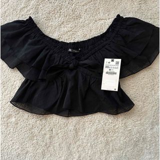 ザラ(ZARA)のZARA新品ビスチェ風トップスクロップド丈(カットソー(半袖/袖なし))