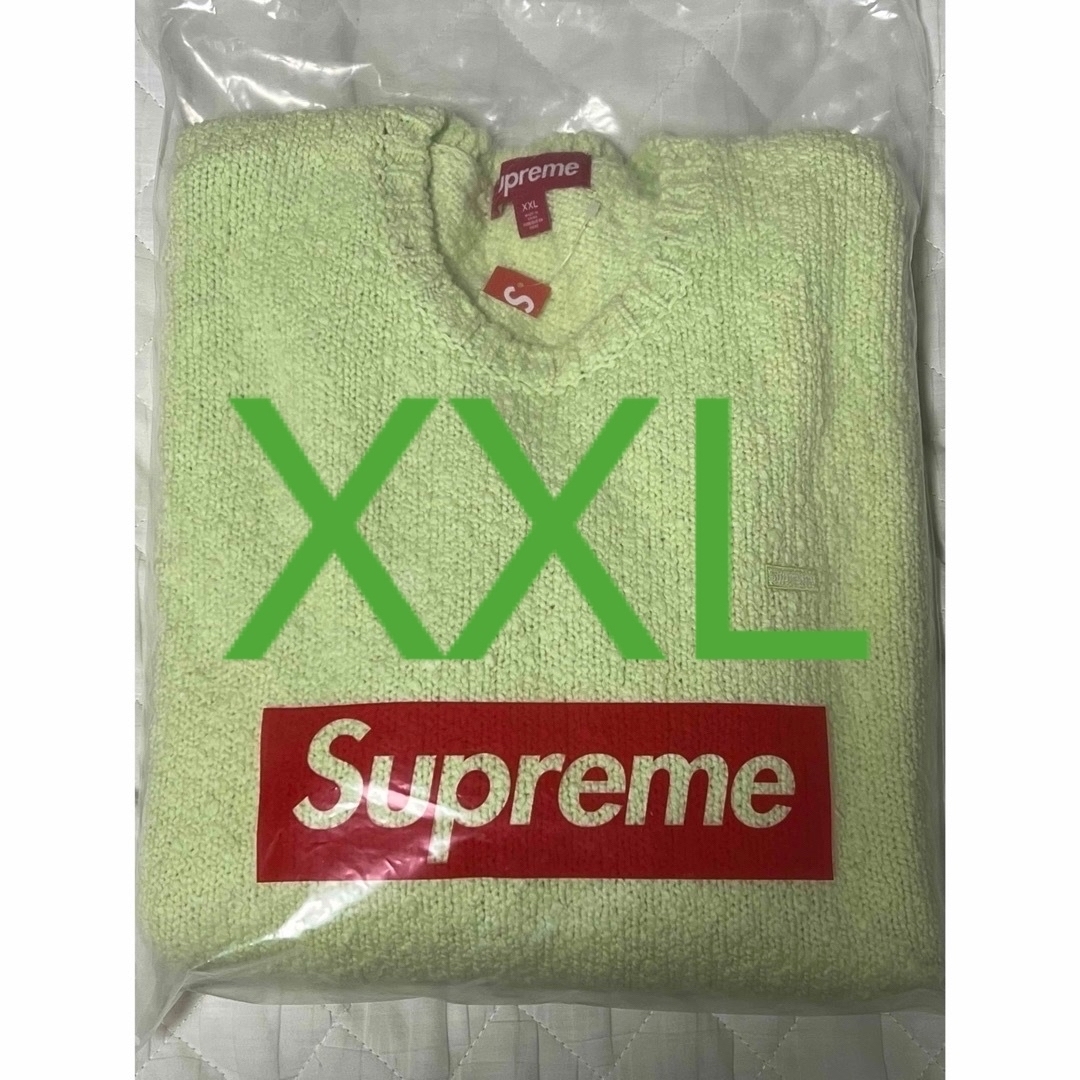 Supreme(シュプリーム)のSupreme Bouclé Small Box Sweater ライム XXL メンズのトップス(ニット/セーター)の商品写真
