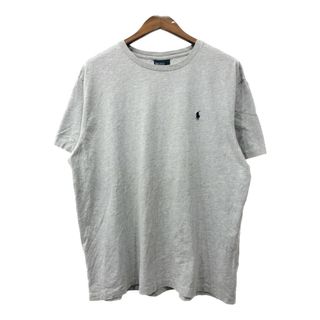 ポロラルフローレン(POLO RALPH LAUREN)のPolo by Ralph Lauren ポロ ラルフローレン 半袖Ｔシャツ ロゴ ライトグレー (メンズ XL) 中古 古着 Q6662(Tシャツ/カットソー(半袖/袖なし))