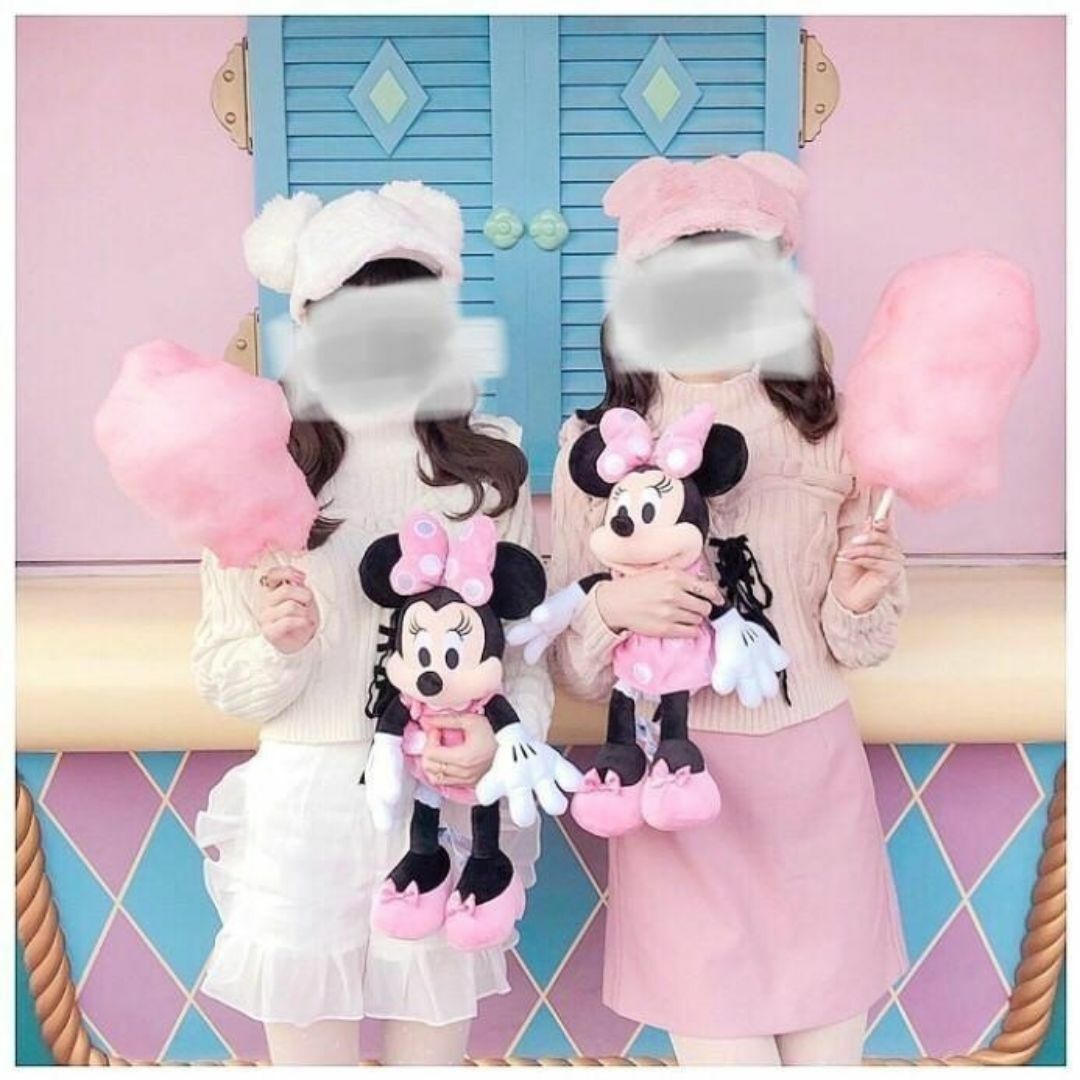 Disney(ディズニー)のTDL購入♡ポンポン耳付きキャップ♡ホワイト♡ミッキー♡美品♡ディズニーコーデ♡ レディースの帽子(キャップ)の商品写真