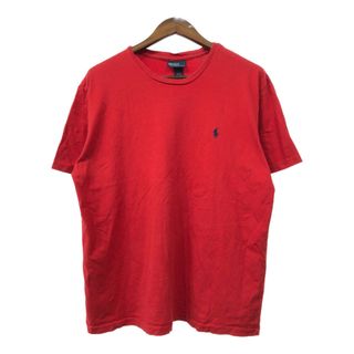 ポロラルフローレン(POLO RALPH LAUREN)のPolo by Ralph Lauren ポロ ラルフローレン 半袖Ｔシャツ ワンポイント レッド (メンズ L) 中古 古着 Q6664(Tシャツ/カットソー(半袖/袖なし))