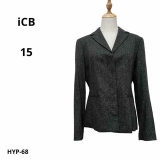 アイシービー(ICB)のiCB アイシービー テーラードジャケット ブラック 15 大きいサイズ(テーラードジャケット)