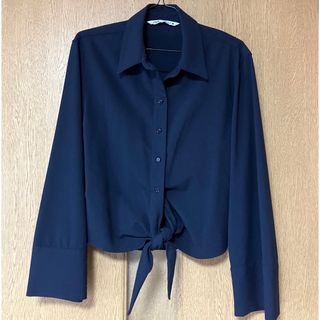 ザラ(ZARA)のZARA タイフロントブラウス(シャツ/ブラウス(長袖/七分))