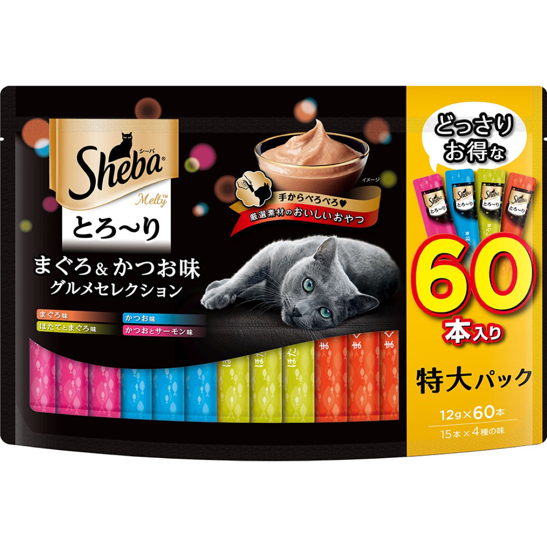 シーバ とろーりメルティ まぐろ＆かつお味グルメセレクション 12g×60本入 その他のペット用品(猫)の商品写真