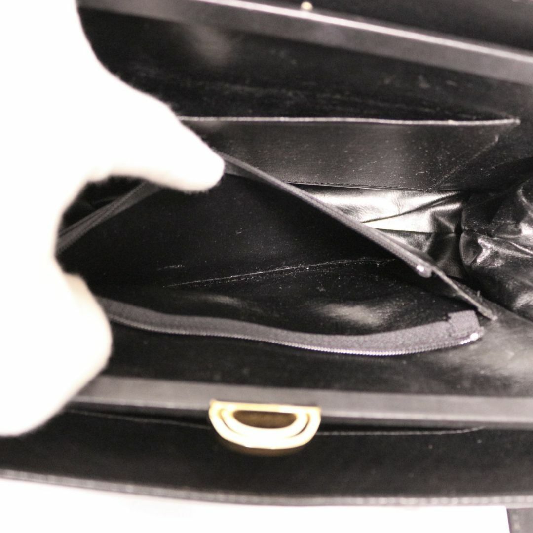 ジェイアールエー ハンドバッグ がま口 コンビネーション オーストリッチ レザー レディースのバッグ(ハンドバッグ)の商品写真