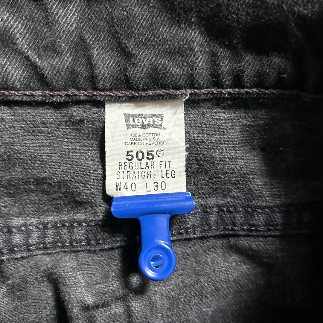 Levi's(リーバイス)の90s リーバイス505 ブラックデニム USA製 40×30 先染め メンズのパンツ(デニム/ジーンズ)の商品写真