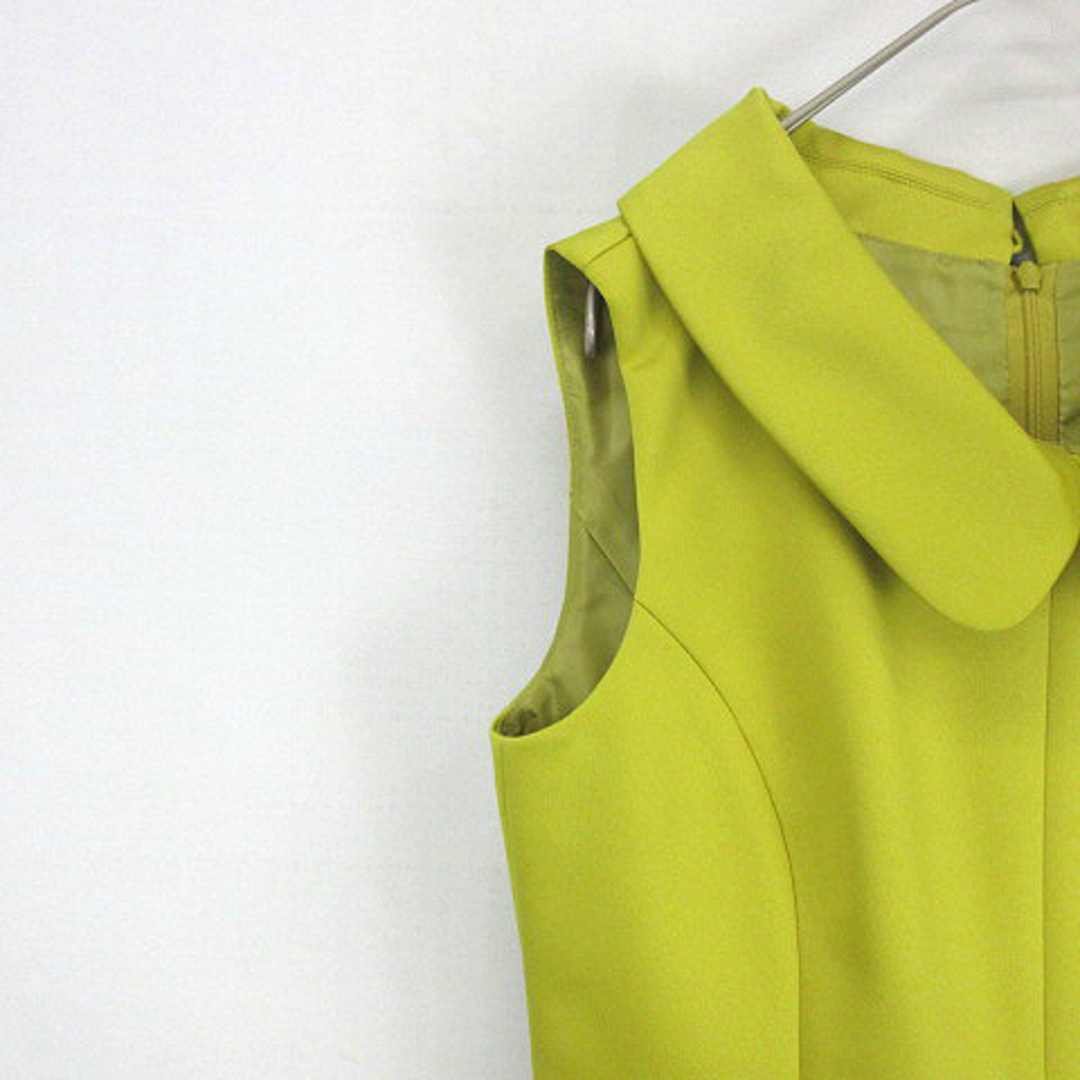 UNIVERVAL MUSE(ユニバーバルミューズ)のユニバーバル ミューズ  丸襟ノースリーブ パーティ ドレス ワンピース黃 レディースのワンピース(その他)の商品写真