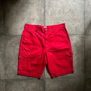 ポストオーバーオールズ(POST OVERALLS)のpost overalls ハーフパンツ/ショートパンツ USA製 レッド M(ショートパンツ)