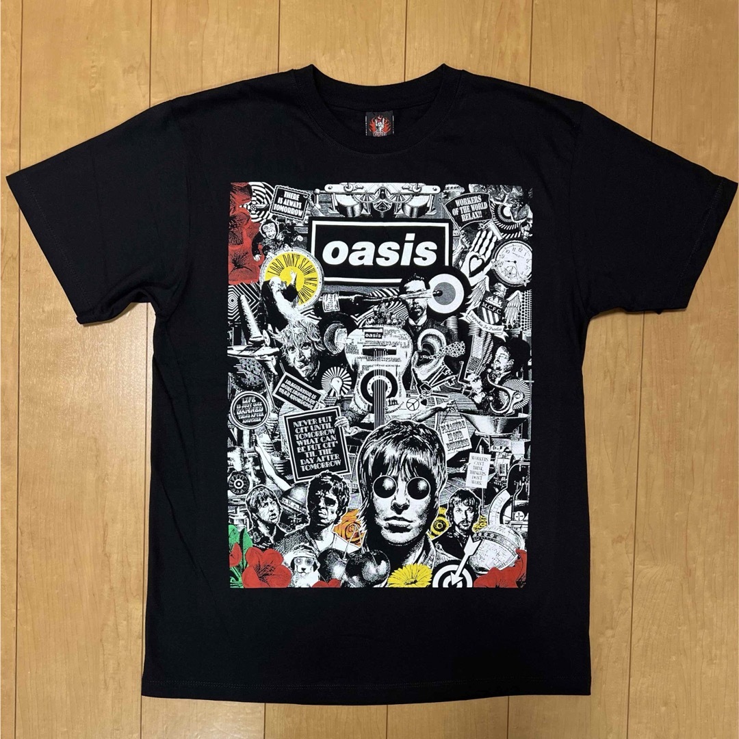 新品未使用oasis/オアシス　ピクチャーTシャツ　両面プリント　Lサイズ メンズのトップス(Tシャツ/カットソー(半袖/袖なし))の商品写真