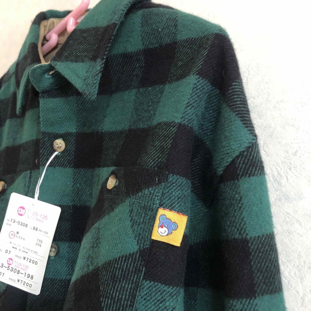 mikihouse(ミキハウス)のミキハウスネルシャツブロックチェック新品130 キッズ/ベビー/マタニティのキッズ服男の子用(90cm~)(ブラウス)の商品写真