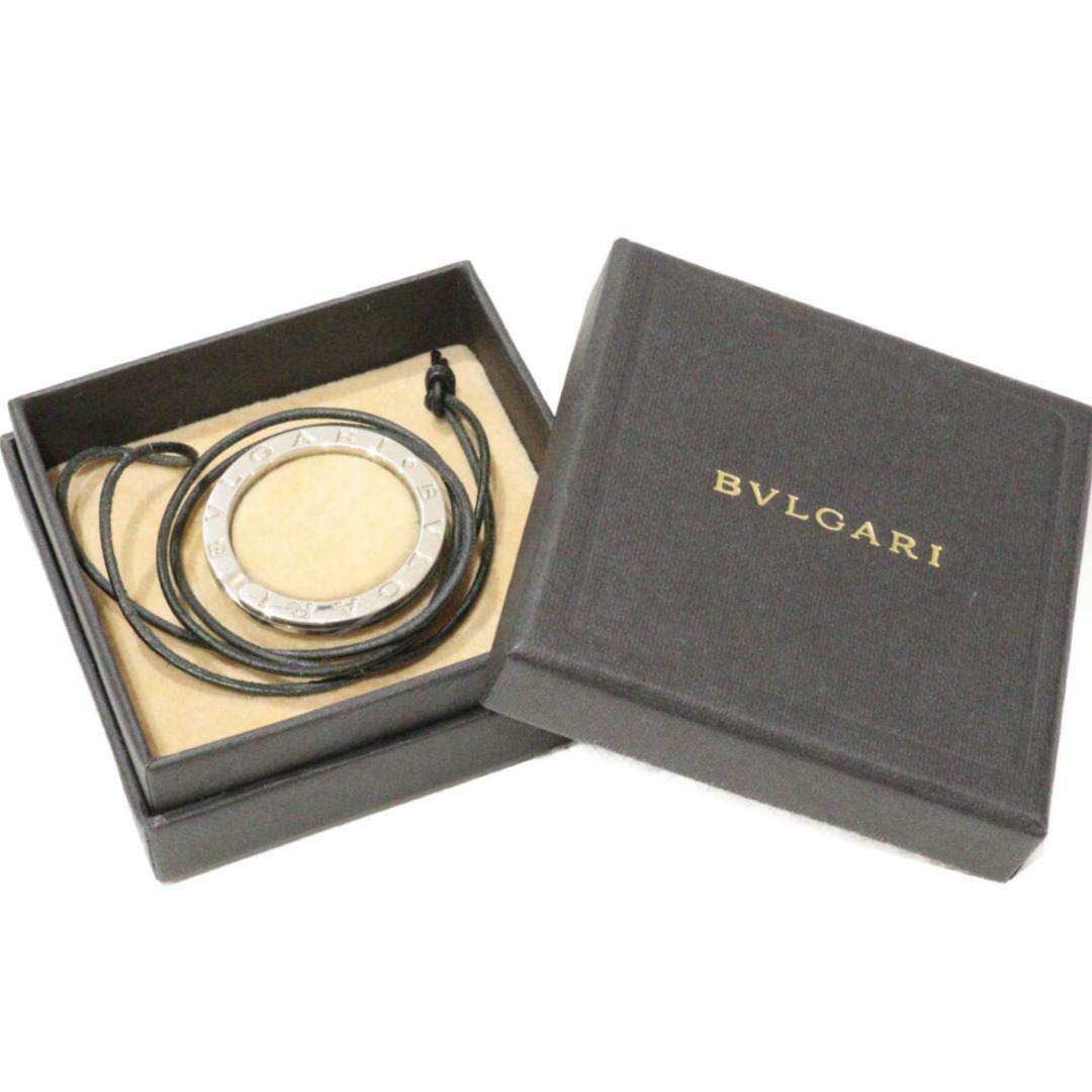 BVLGARI(ブルガリ)の【箱】BVLGARI　ブルガリ　ブルガリ・ブルガリ　ロゴネックレス　シルバー　ブラック　メンズ　レディース　ユニセックス　ジュエリー　プレゼント包装可　【中古】松前R56号店 メンズのアクセサリー(ネックレス)の商品写真