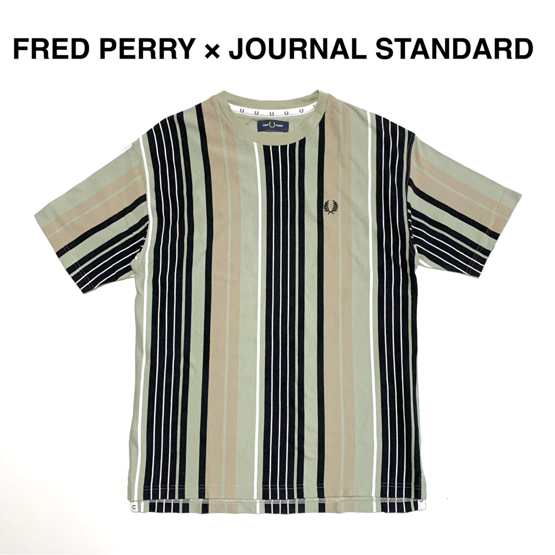 FRED PERRY(フレッドペリー)の☆良品 フレッドペリー ジャーナルスタンダード 別注 月桂樹 刺繍ロゴ Tシャツ メンズのトップス(Tシャツ/カットソー(半袖/袖なし))の商品写真