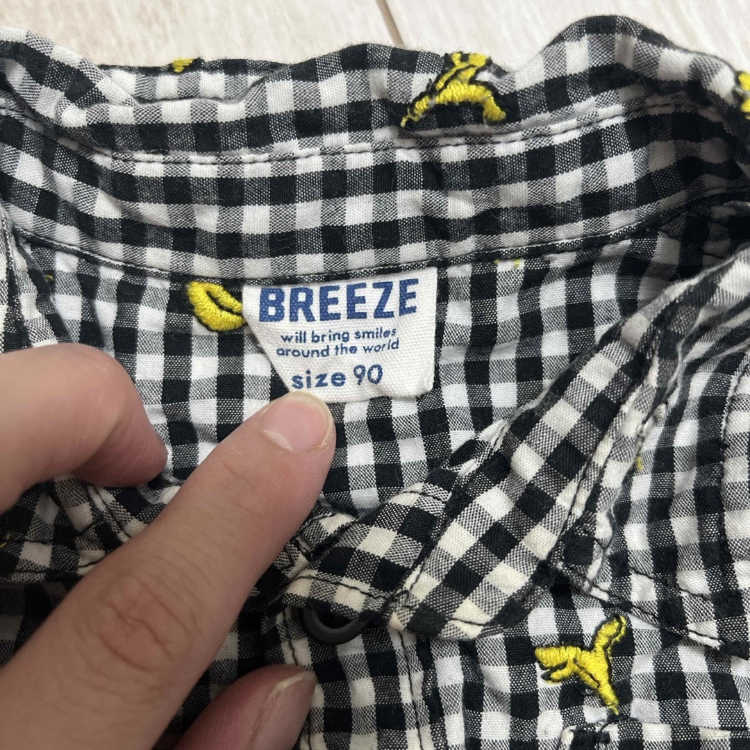BREEZE(ブリーズ)のBREEZE ギンガムチェック　半袖シャツ キッズ/ベビー/マタニティのキッズ服男の子用(90cm~)(Tシャツ/カットソー)の商品写真