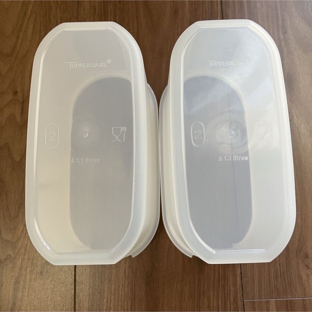 TupperwareBrands(タッパーウェア)のタッパーウェア Tupperware  未使用MM だ円　楕円　２個セット  インテリア/住まい/日用品のキッチン/食器(容器)の商品写真