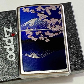 ジッポー(ZIPPO)のZIPPO 逆さ富士 サテンクローム 富士山 桜 和柄 ジッポー オイルライター(タバコグッズ)