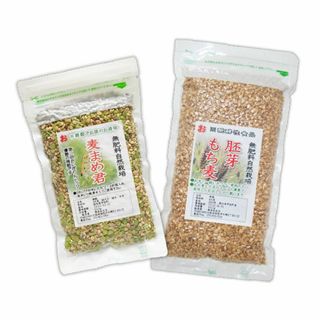 自然栽培 麦まめ君(200g)＆胚芽もち麦(400g)★無肥料・無農薬★雑穀たち(米/穀物)