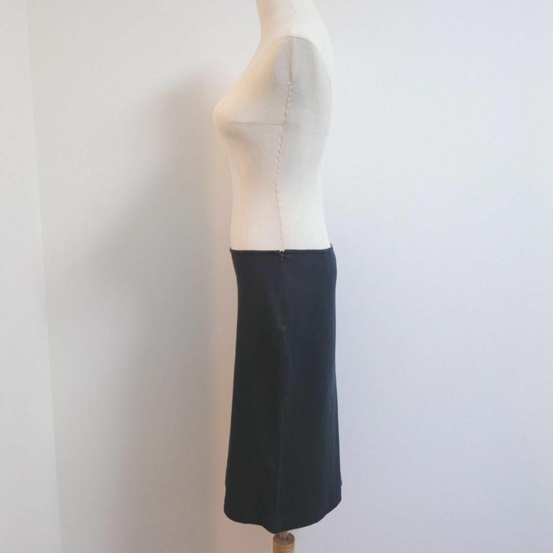 agnes b.(アニエスベー)のMS209/agnes b スカート 無地 タイト 綿100% コットン　黒 レディースのスカート(ひざ丈スカート)の商品写真