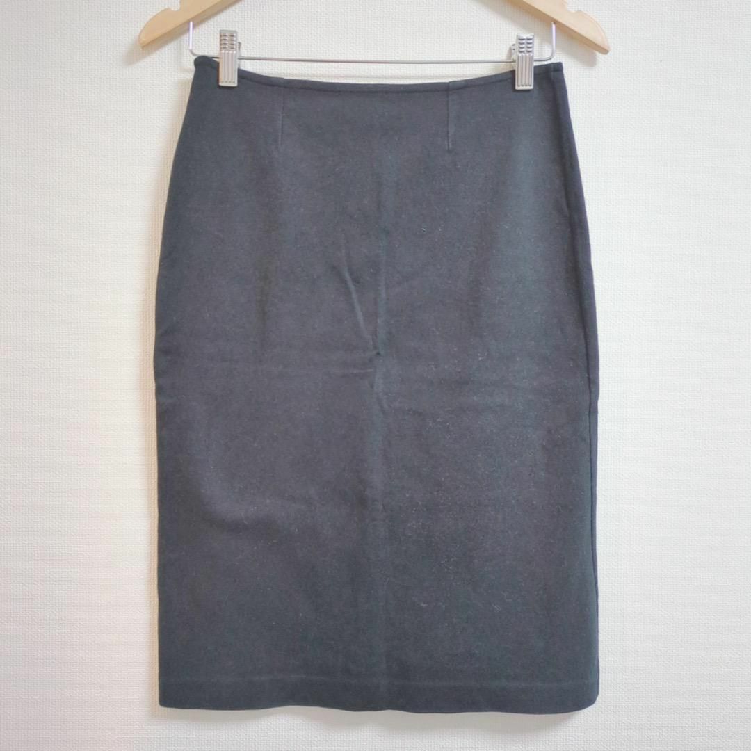 agnes b.(アニエスベー)のMS209/agnes b スカート 無地 タイト 綿100% コットン　黒 レディースのスカート(ひざ丈スカート)の商品写真