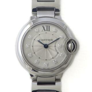 カルティエ(Cartier)のカルティエ Cartier 腕時計 バロンブルー SM WE902073 11ポイント ダイヤインデックス シルバーギョーシェ文字盤 SS クオーツアナログ 【中古】(腕時計(アナログ))