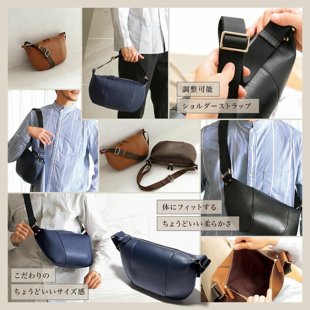 【色: ダークブラウン】BLUE SINCERE（ブルーシンシア） 斜め掛け ボ メンズのバッグ(その他)の商品写真