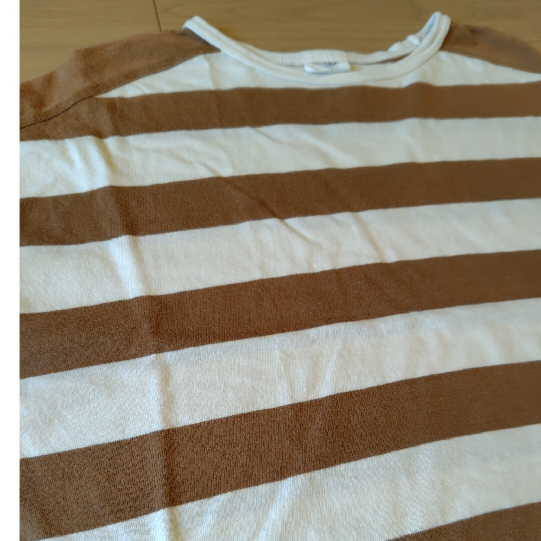 BREEZE(ブリーズ)のオーバーサイズボーダーTシャツ キッズ/ベビー/マタニティのキッズ服男の子用(90cm~)(Tシャツ/カットソー)の商品写真