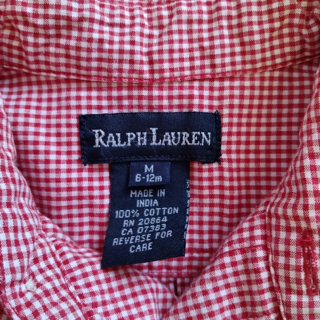 Ralph Lauren(ラルフローレン)のラルフローレン　半袖シャツ6-12 m キッズ/ベビー/マタニティのベビー服(~85cm)(シャツ/カットソー)の商品写真